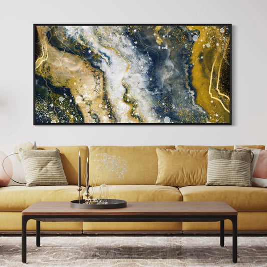 Elemental Long Horizontal wall art, Front side Living Room