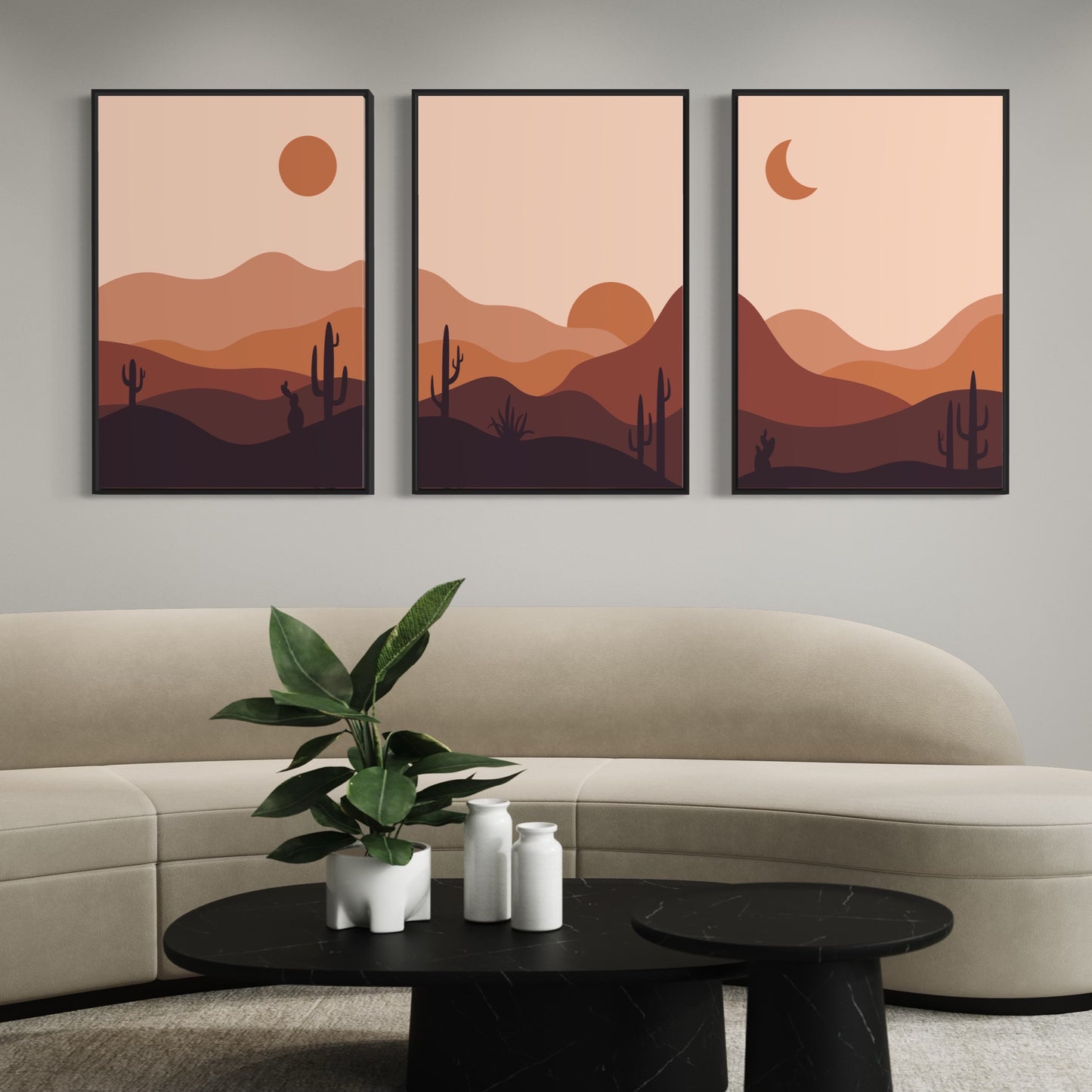 Dawn Minimalist wall art, Front side Dining room