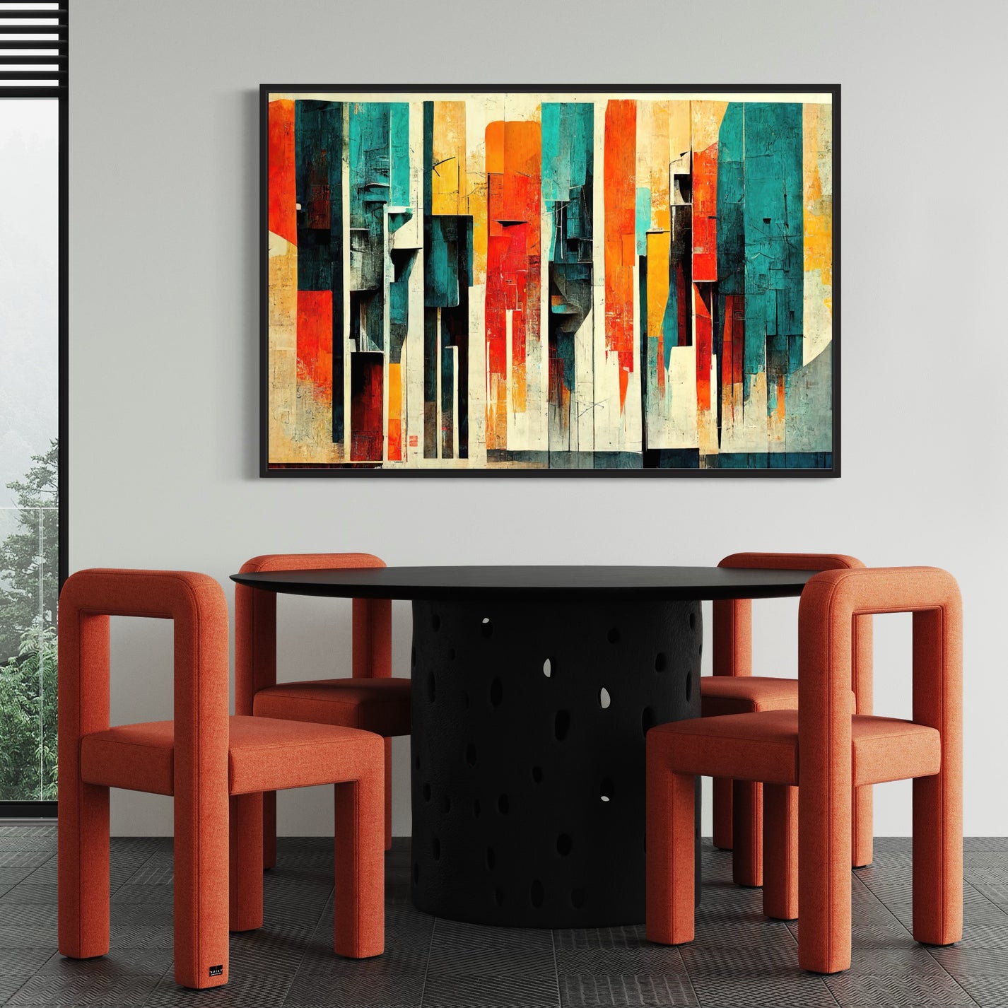 City of Colors Horizontal wall art, Front side Dining room