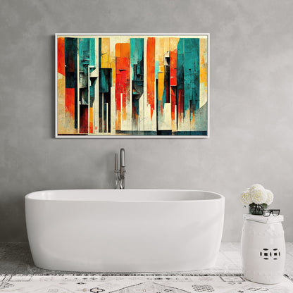 City of Colors Horizontal wall art, Front side Bathroom